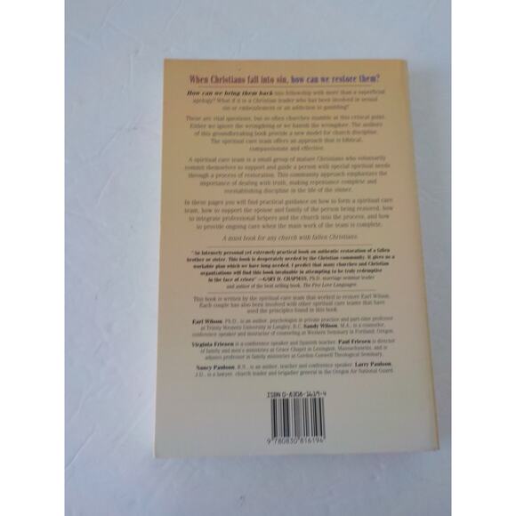 Restoring the Fallen A team approach to caring, confronting & reconciling Book - Picture 2 of 5